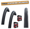 Schwalbe LUGANO 700 x 23c BLACK Slick Road Racing Bike TYRE s TUBE s