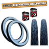Schwalbe ROAD CRUISER 26 x 1.75 WHITE WALL Mountain Bike Smooth Road TYREs TUBEs