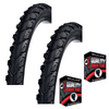 26 x 1.95 Baldys BLACK Semi Slick Mountain MTB Bike Tyre S / Tube S