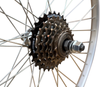 Baldys 6 Speed 20" Rear Silver Mountain Bike Wheel Sealed Bearing Alloy Hub