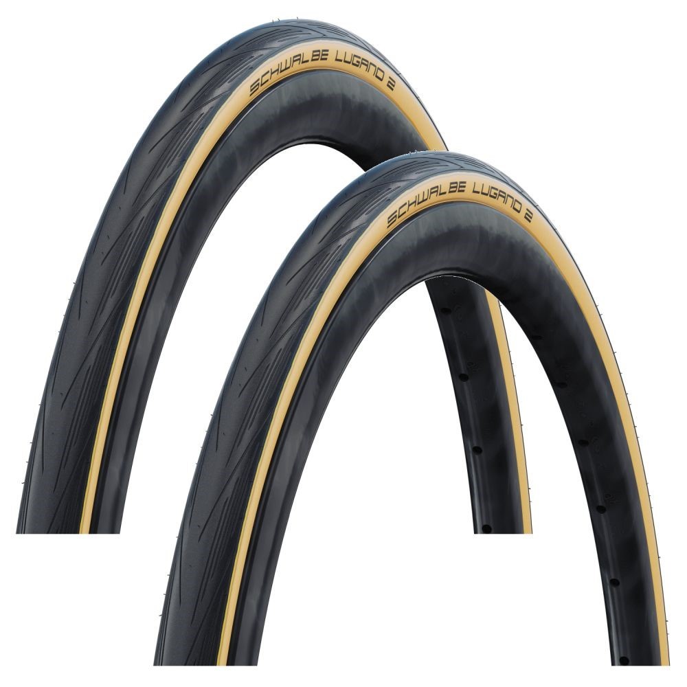 Schwalbe LUGANO 700 x 25c Bike Tyre TAN AMBER WALL – Baldwins