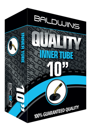 Baldwins Bike Inner Tube 10" x 1.75 - 2.25   (Bent Schrader / Car Valve)