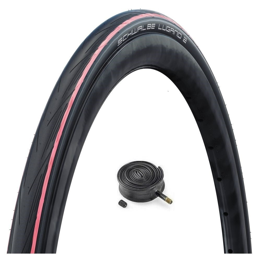 Schwalbe LUGANO 700 x 25c Bike Tyre RED STRIPES – Baldwins Cycles Ltd