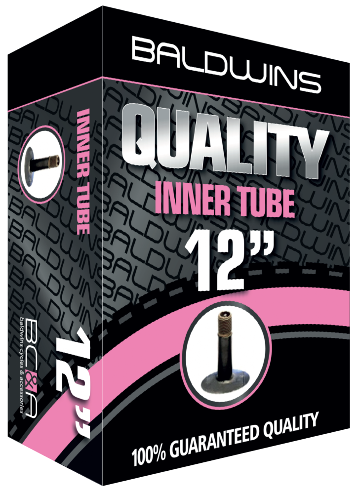 Baldwins Bike Inner Tube 12" x 1.75 - 2.25   (Schrader / Car Valve)