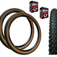 Baldys 26 x 2.25 Mountain Bike Classic Brown Wall Off Road TYREs TUBEs