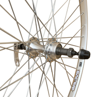 Baldys 26" Silver Rear Screw On Mountain Bike Wheel Quick Release Alloy Hub