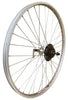Baldys 700c Rear Silver Hybrid Bike Wheel 6 Speed Quick Release Alloy Hub