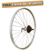 Baldys 6 Speed Silver 26" Rear Mountain Bike Wheel Quick Release Alloy Hub