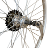 Baldys 700c Rear Silver Hybrid Bike Wheel 5 Speed Quick Release Alloy Hub