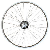 Baldys 26" Rear Silver Mountain Bike Wheel 7 Speed Quick Release Alloy Hub