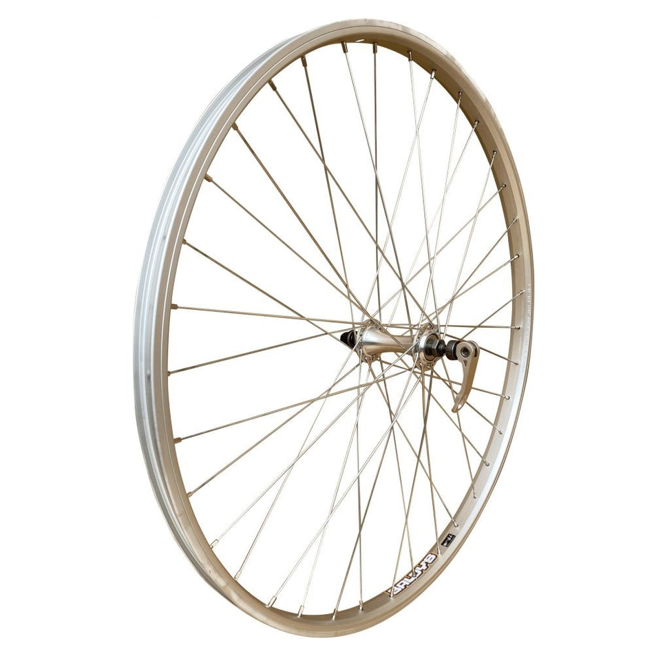 Baldys Silver 26" Front Mountain Bike Wheel Quick Release Alloy Hub