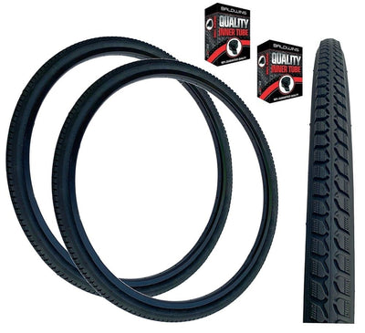 Baldys 26 x 1-3/8 BLACK Traditional Vintage Road Bike Cycle TYRES TUBES