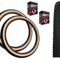 Baldys 26 x 2.10 Mountain Bike Tan Wall TYREs TUBEs Off Road Knobby Tread