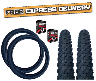 Baldys 27.5 x 2.10 650B BLACK Mountain Bike Off Road Knobby Tread TYRE s TUBE s