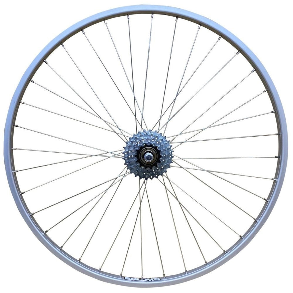 Baldys 27 x 1-1/4 REAR Bike Cycle Wheel + 5 Speed Freewheel Nutted Hub