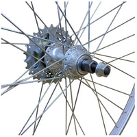 Baldys 27 x 1-1/4 REAR Bike Cycle Wheel + 5 Speed Freewheel Nutted Hub