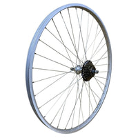 Baldys 27 x 1-1/4 REAR Bike Cycle Wheel + 7 Speed Shimano Freewheel Nutted Hub