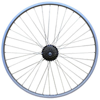 Baldys 27 x 1-1/4 REAR Bike Cycle Wheel + 7 Speed Shimano Freewheel Nutted Hub