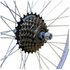 Baldys 27 x 1-1/4 REAR Bike Cycle Wheel + 7 Speed Shimano Freewheel Nutted Hub