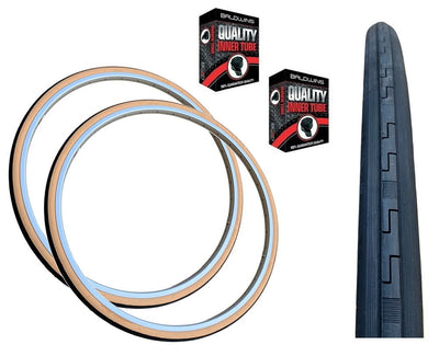 Baldys 27 x 1-1/4 AMBERWALL TYRES TUBES Traditional Vintage Road Bike Cycle