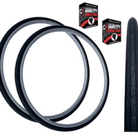 Baldys 27 x 1-1/4 BLACK Traditional Vintage Road Bike Slick Smooth TYRE s TUBE s