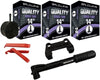 Baldwins Bike Inner Tubes 14 x 1.75 to 2.25 Schrader Valve & Tyre Levers & Mini Pump (PACK OF 3)