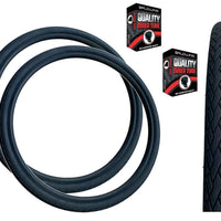 Baldys 700 x 38c BLACK Hybrid Trekking Bike Slick Road Tread TYRE s TUBE s