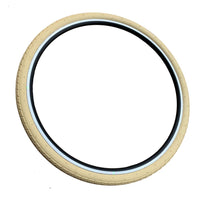 Baldys 700 x 35c CREAM Hybrid Trekking Cycle Bike TYREs Slick Road Tread
