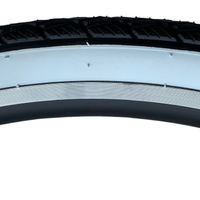 PAIR Baldys 700 x 35c WHITEWALL Hybrid Trekking Cycle Bike TYRES & TUBES Slick Tread