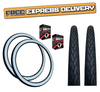 Baldys 700 x 38c WHITEWALL Hybrid Trekking Bike TYREs TUBEs Slick Road Tread