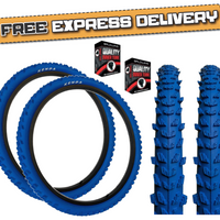 Kenda 26 x 1.95 BLUE Mountain Bike Off Road MTB Knobby Tread TYREs TUBEs