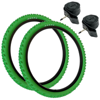 Kenda 26 x 1.95 GREEN Mountain Bike Off Road MTB Knobby Tread TYREs TUBEs