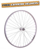 700c PAIR Hybrid Bike Wheels With Alloy Rims & Alloy Hubs