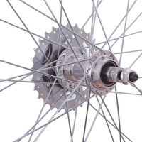 700c PAIR Hybrid Bike Wheels + 5 Speed Freewheel