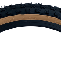 Baldys 16 x 1.75 BLACK With TAN WALL Kids BMX Mountain Bike TYRE s TUBE s