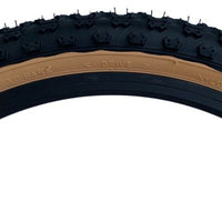 Baldys 20 x 2.125 BMX Mountain Bike BLACK / TAN WALL Knobby Tread TYREs TUBEs