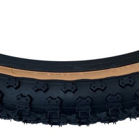 Baldys 16 x 1.75 BLACK With TAN WALL Kids BMX Mountain Bike TYRE s TUBE s