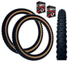 Baldys 16 x 1.75 BLACK With TAN WALL Kids BMX Mountain Bike TYRE s TUBE s