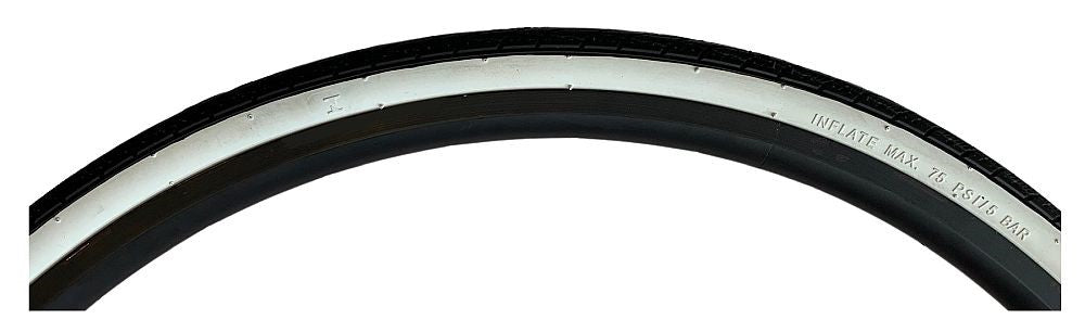 Baldys 27 x 1-1/4 Traditional/Vintage Bike Tyre BLACK/WHITE WALL Baldys 27 x 1-1/4 Traditional/Vintage Bike Tyre BLACK/WHITE WALL