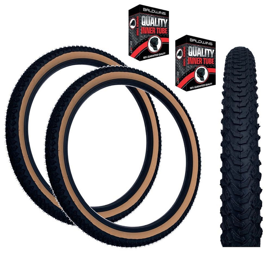 Baldys 24 x 1.95 Mountain Bike Tyre TAN WALL