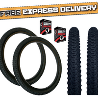 Baldys 16" Kids Mountain Bike TYRE s TUBE s Off Road BMX Knobby Tread 16 x 2.0
