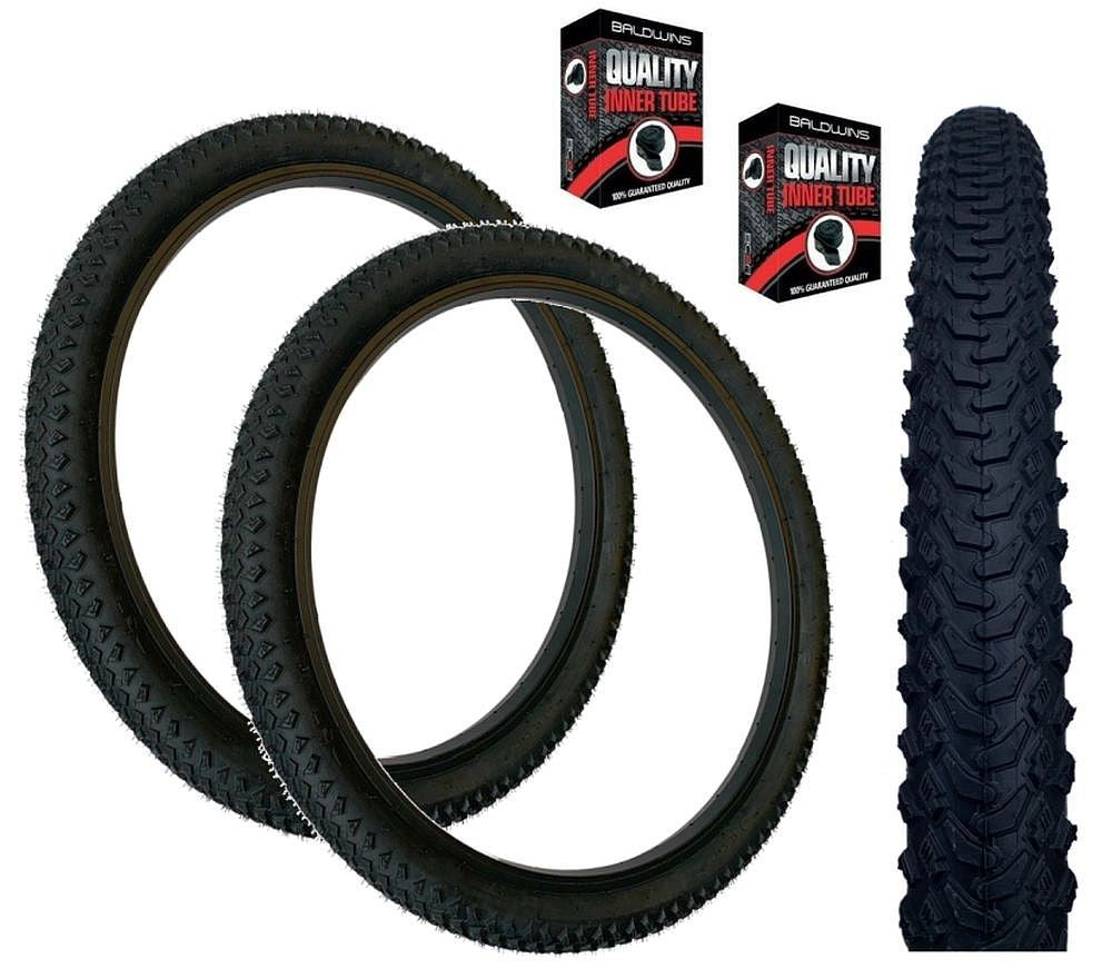 Baldys 16 x 2.0 BLACK Kids Mountain Bike TYREs / TUBEs