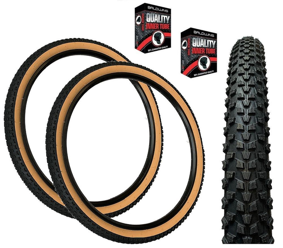 Baldys 29 x 2.10 Mountain Bike Tyres TAN WALL
