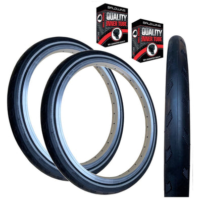 Baldys 16 x 1-3/8 PUNCTURE PROTECTED TYREs TUBEs Suitable For Brompton Bikes