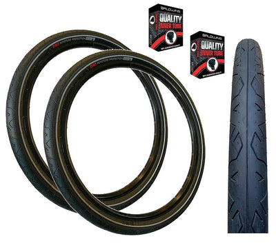 Baldys 27.5 x 2.0 DSI Mountain Bike Slick Tread PUNCTURE PROTECTED TYREs TUBEs
