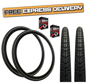 Baldys 700 x 40c DSI Hybrid Trekking Road E-Bike PUNCTURE PROTECTED TYREs TUBEs