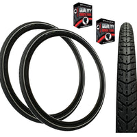Baldys 700 x 35c DSI Hybrid Trekking Road E-Bike PUNCTURE PROTECTED TYREs TUBEs