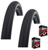 Schwalbe BILLY BONKERS 16 x 2.0 BLACK Kids Dirt Jump Bike TYREs TUBEs