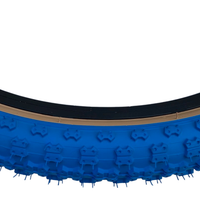 Baldys 20 x 2.125 BMX Mountain Bike BLUE / TAN WALL Knobby Tread TYREs TUBEs