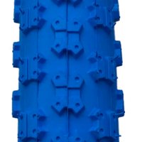 Baldys 20 x 2.125 BMX Mountain Bike BLUE / TAN WALL Knobby Tread TYREs TUBEs